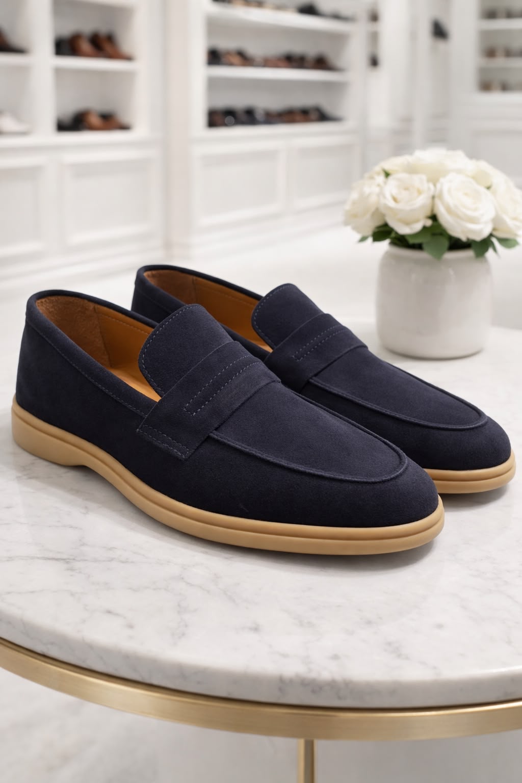 Amalfi Suede Loafer — lacivərd kişi ayaqqabısı
