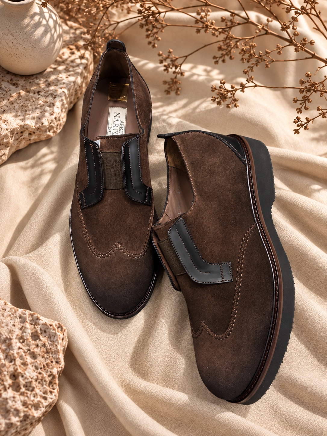 Alberto Nardelli Qəhvəyi Elastik Slip-On