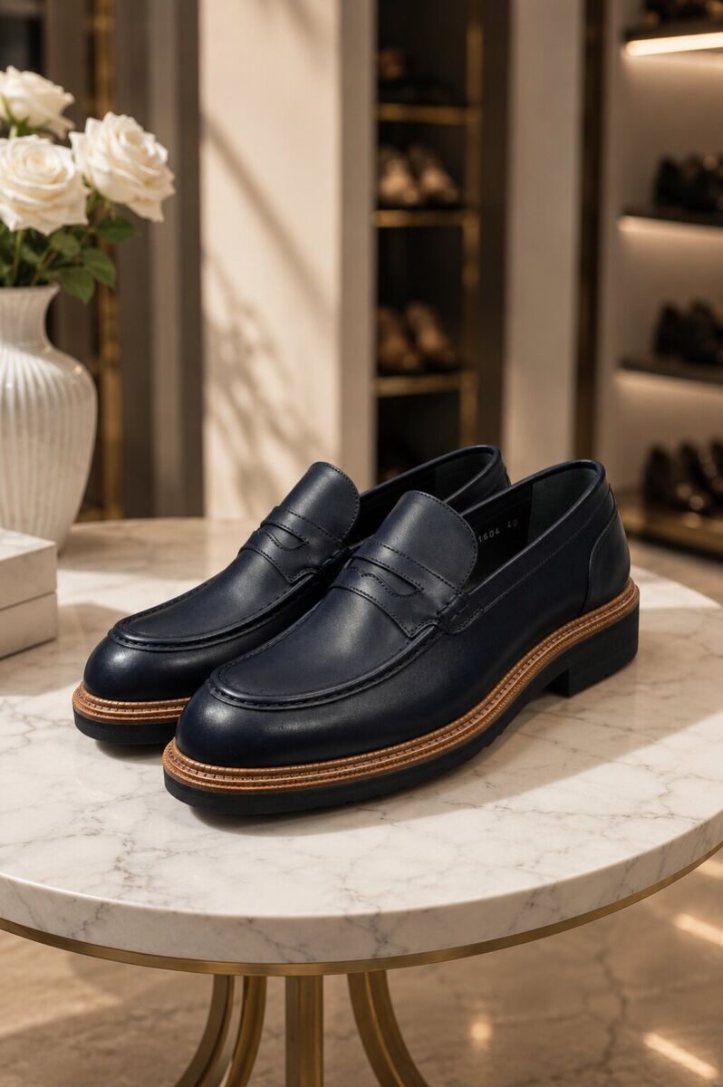 Sorrento Navy Loafer — lacivərd kişi ayaqqabısı